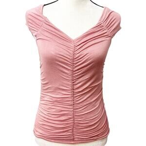 Full Circle Trends Ruched Pink Top - Size M